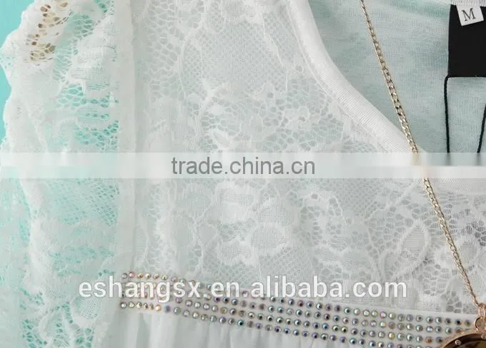 Ladies chiffon short sleeve sexy t-shirt