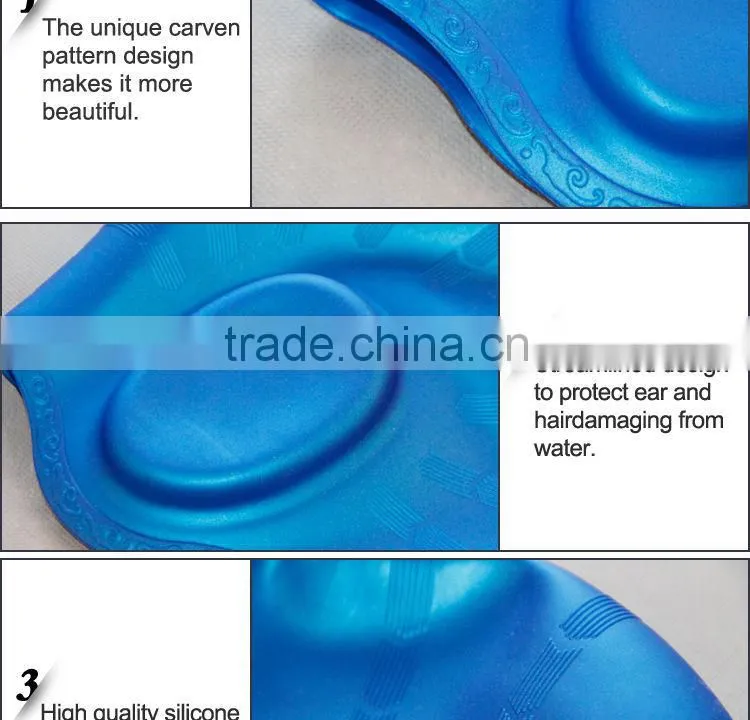 Ear protection swim caps/silicone swim caps
