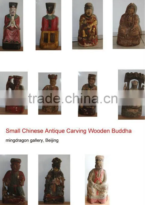 Rare small Antique Chinese Wood Carving Buddha