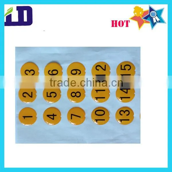 Bulk cheap Oval shape promotinal epoxy sticker