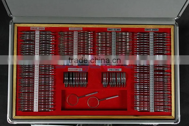 The Latest Top Quality Aluminium Case Metal 266 PCS 36.5 MM Trial Lens Set