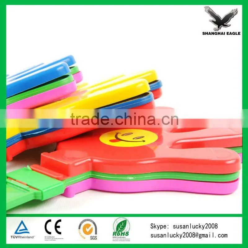 Logo Printed Plastic Cheering Hand Clapper (directly from factory)