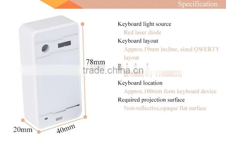 Third Generation Laser virtual keyboard Wireless Keyboard for smart phone