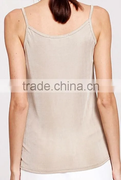 Pure color sexy fashion backless small ladies vest