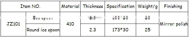 Elegant children high grade ice spoon