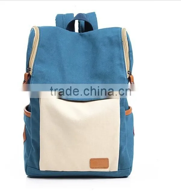 2015 fashion hot sale canvas kids school bags