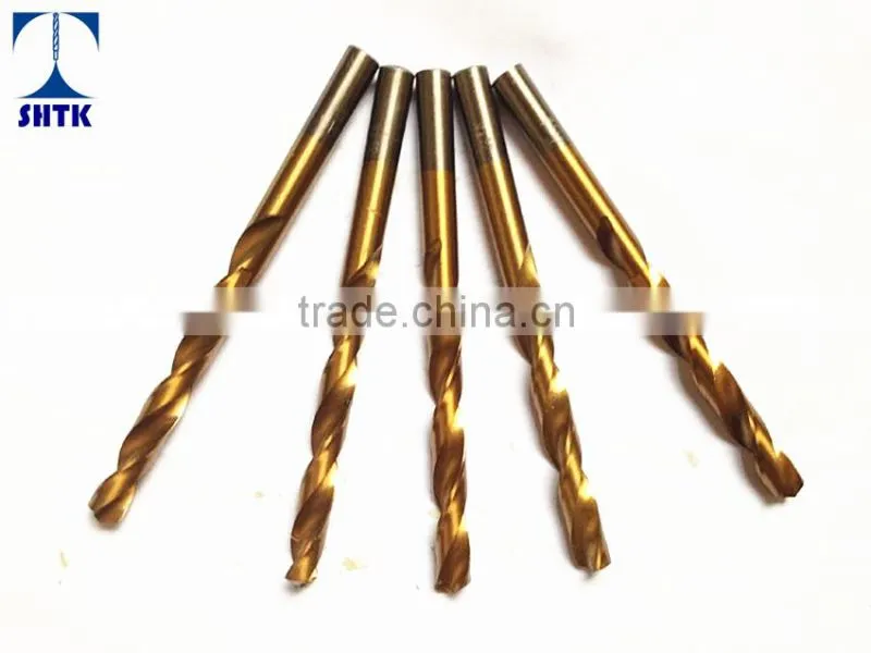 Factory sales directly, HSS M2/6542 fully ground twist drill bit, titanium coated