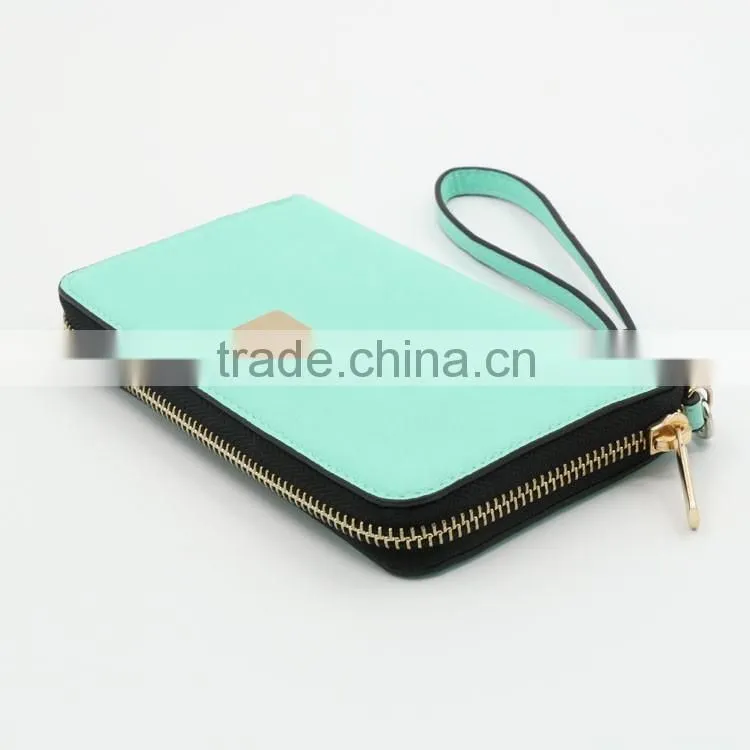 Wholesale PU leather women wallet female clutch wallet for phone 6