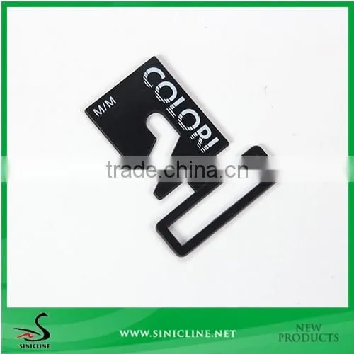 Sinicline Black Plastic Wallet Hanger with logo silk printed