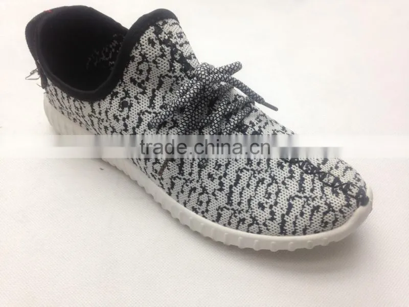 2016 factory flyknit running shoes hot selling lace up injection hiking shoes