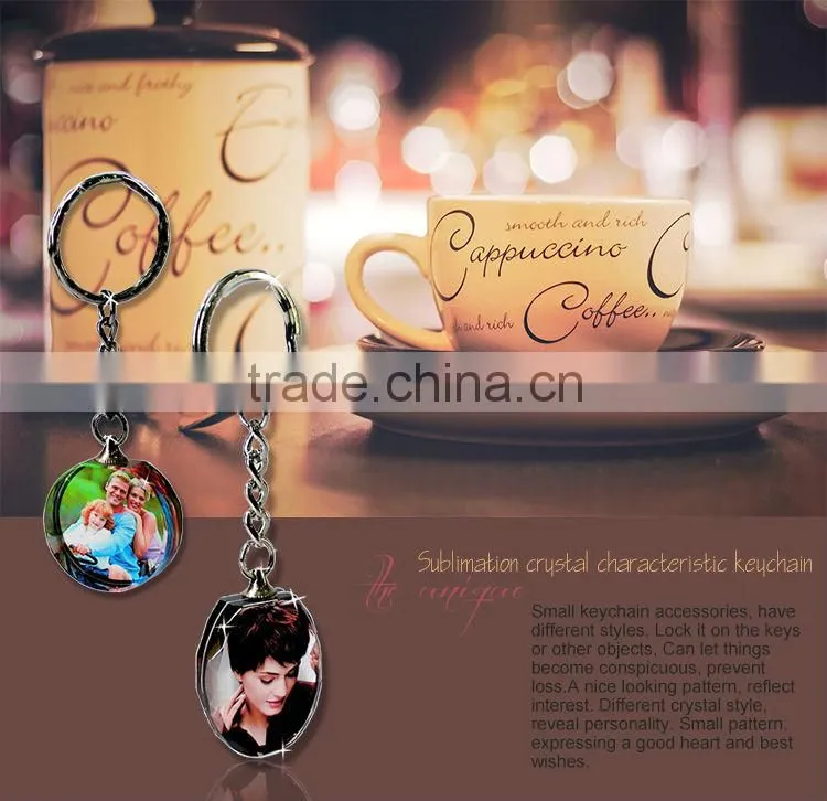 sublimation crystal/custom/metal keychain for sublimation
