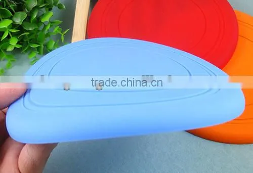 2014 Hot selling soft rubber dog toy silicon dog frisbee