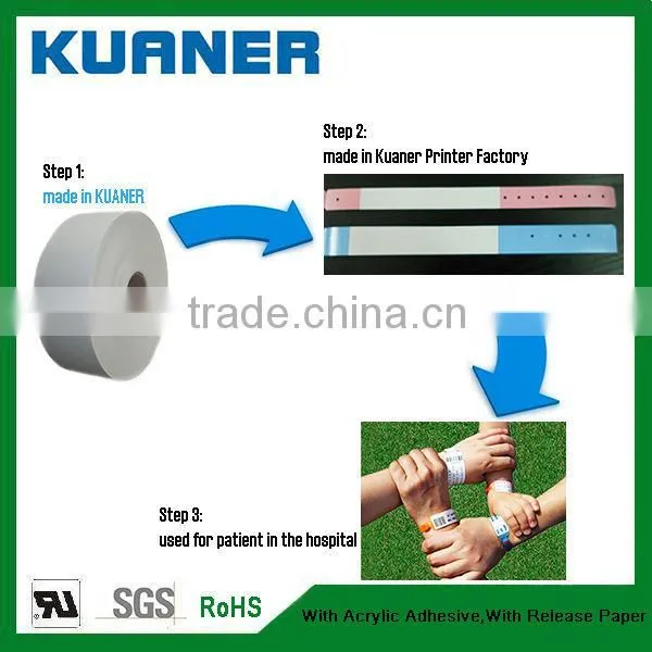 Patient Identification Band of PP synthetic paper