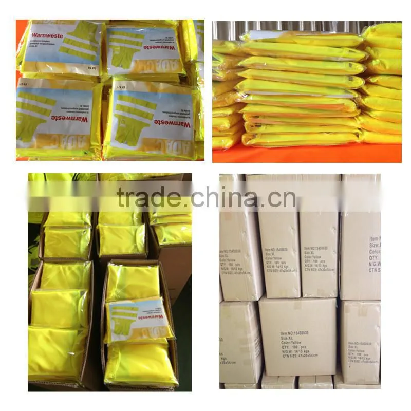 ANSI Yellow safety vest with pockets