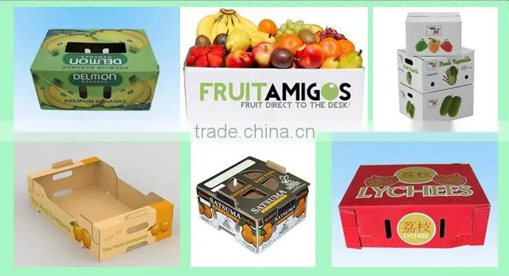 Wholesale customised corrugated paper carton box for fruit vegetable packaging