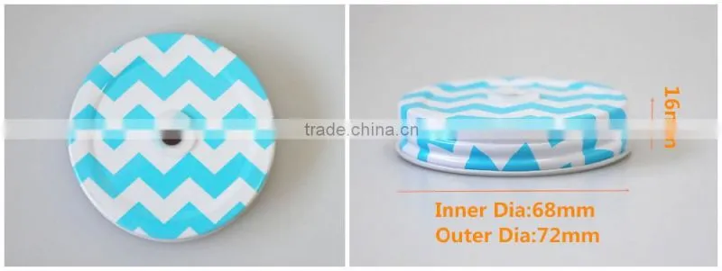 Tin metal lug cap with printing