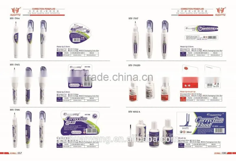 Environmently waterbase wite-out dry fast correction pen fluid