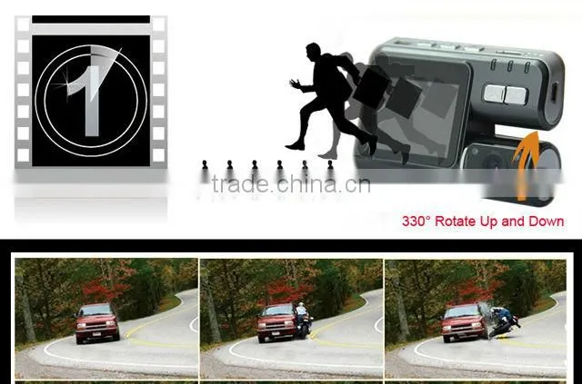 120 degree wide-angle G-sensor dual lens in vehicle camera
