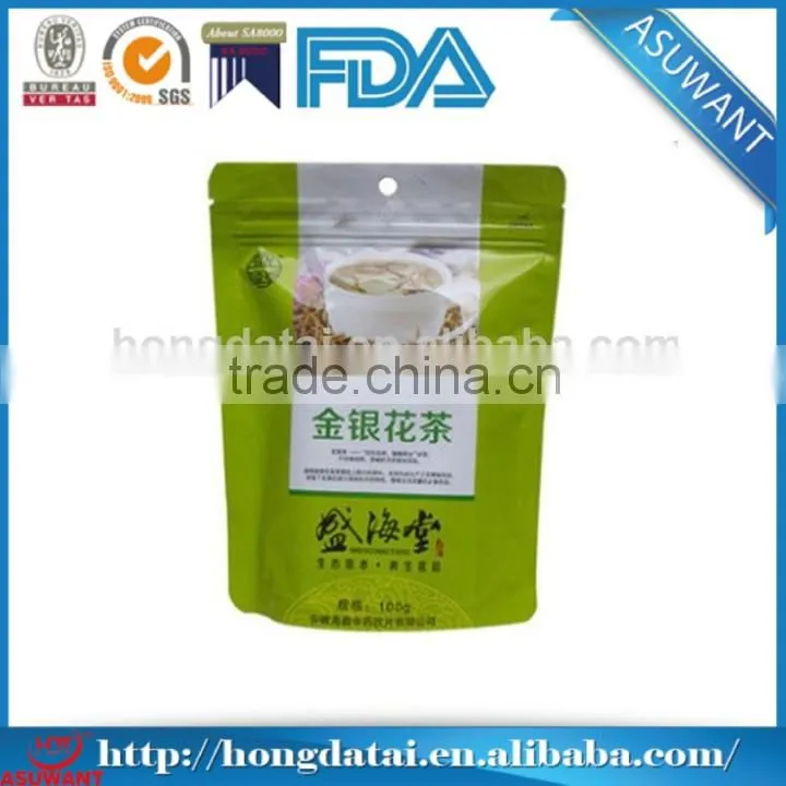 Machine price heat sealing foil tea packing bag with clear window