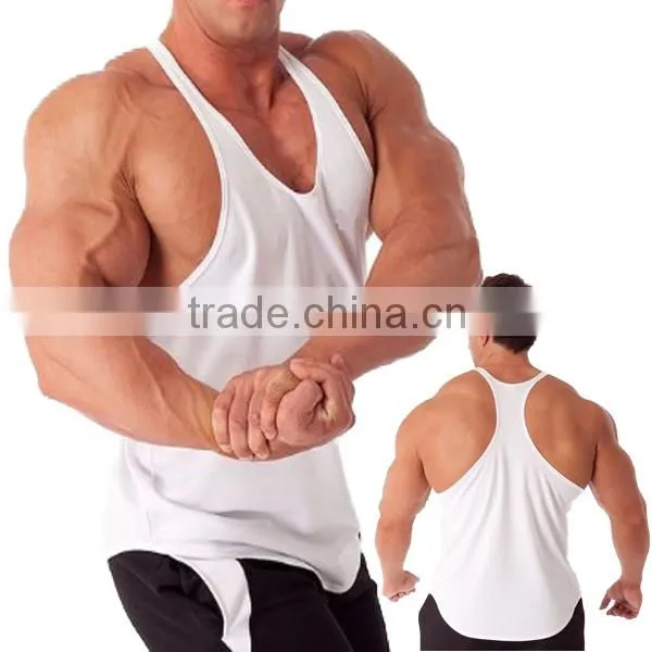 Sexy men stringer wholesale plain white tank top (YCT-C0311)