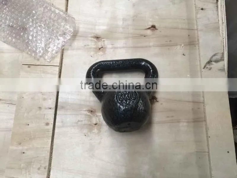 Cast iron Black painted kettlebell set supplier