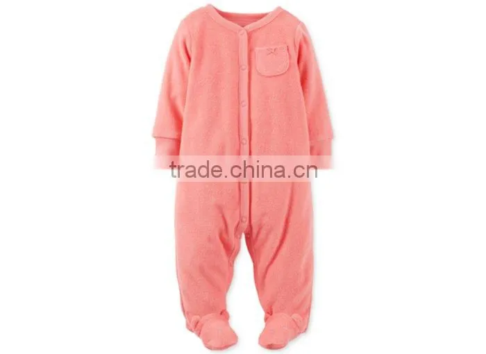 China Online Shopping 100% Cotton Infant Baby Girls Casual Long Sleeve Coverall Romper
