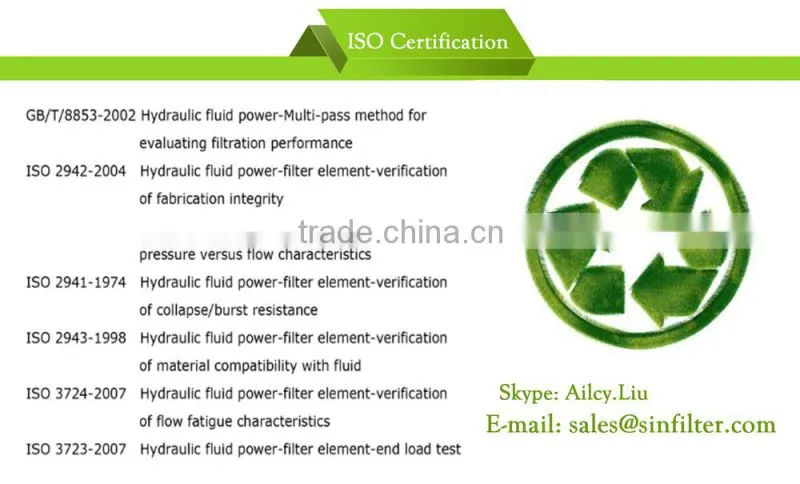 SINFT filter 11 High filtration efficiency filter element pi73010dn