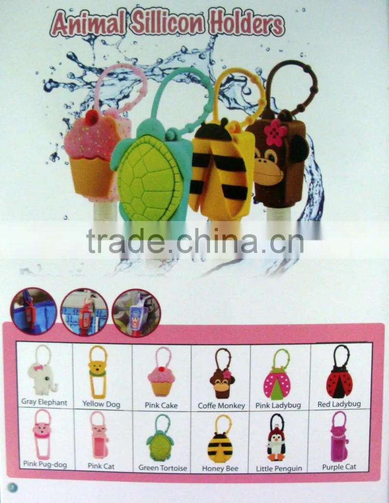 hand sanitizer silicone holder ,blue holders for 30ml clear sanitizer bottles