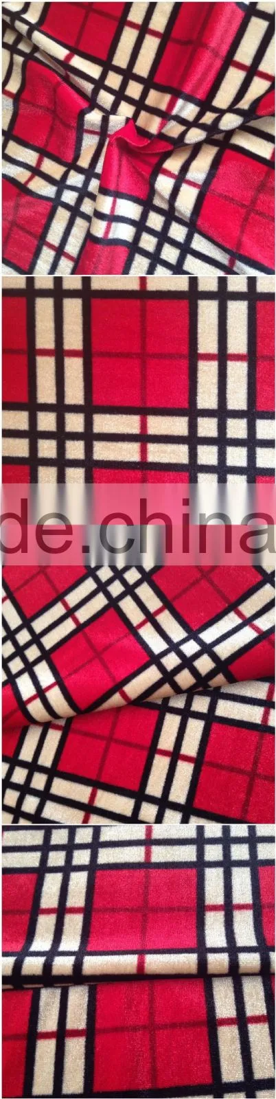 Ripstop printed sheen and elastic korean velvet fabric