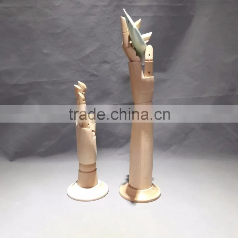 39cm height Manikin Flexible Wooden Mannequin Hand 45cm wooden hand