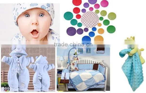 Bubble style baby minky fabric for bedding sets