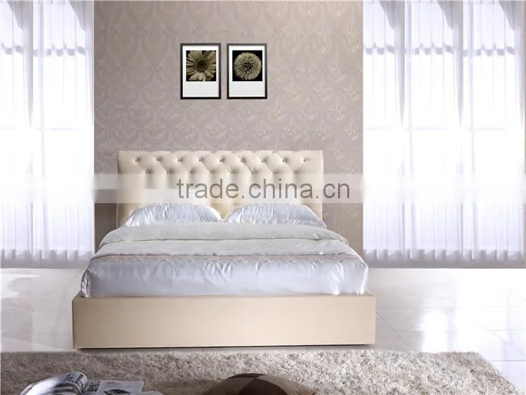 Lift Up Storage Bed With Leather Upholstered YD03