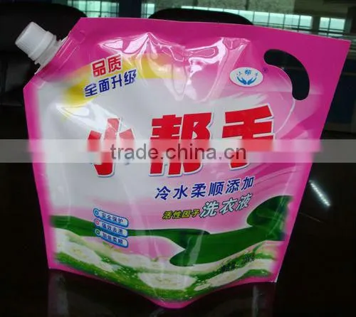 Laundry Detergent Pouch Stand Up Pouch with Spout