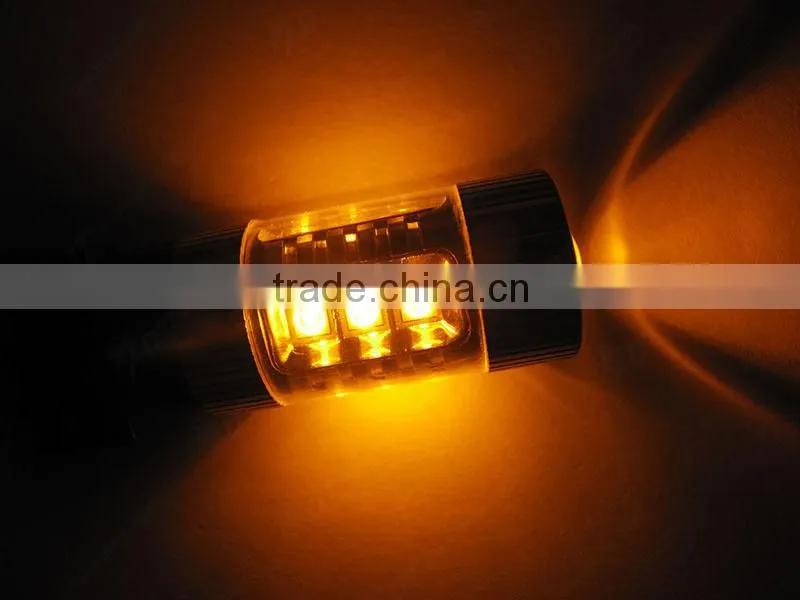Yellow 80W T25 3157 SEL SMD Car LED Brake Light, Auto Signal Lamp Bulb