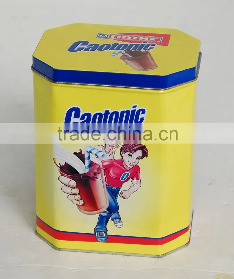 New style octagonal style tin can or eight-square tin case for package