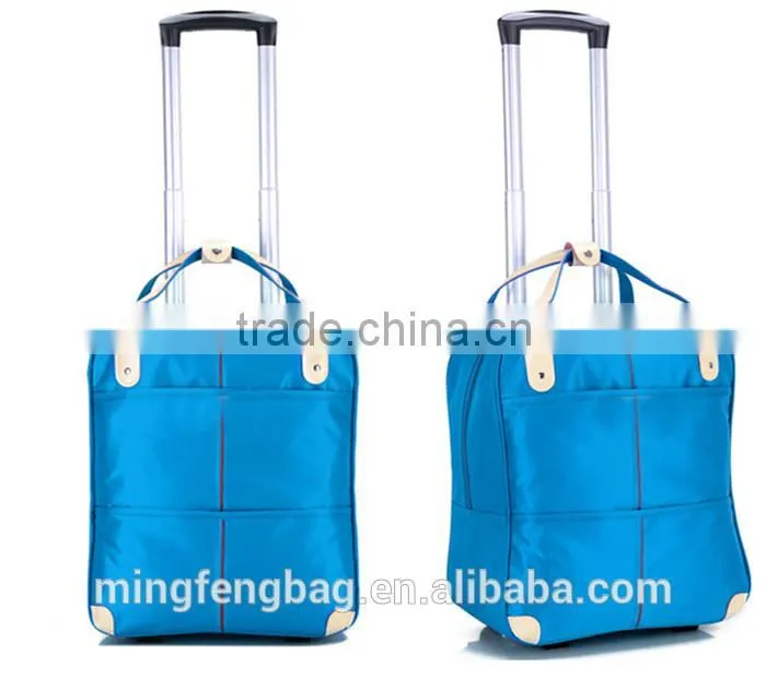 Custom Multifunction Waterproof Nylon Large Capacity Tote Travel Trolley Luggage Bag