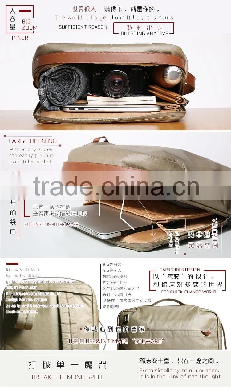 Wholesale Casual Canvas Fashion School Bags Backpack Softback Laptop Backpack