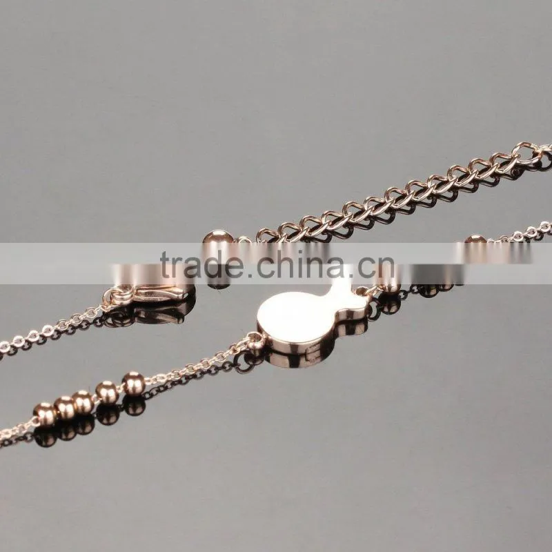 Fashion Womens Girls Stainless Steel Rose Gold Little Fish Pretty Chain Anklets
