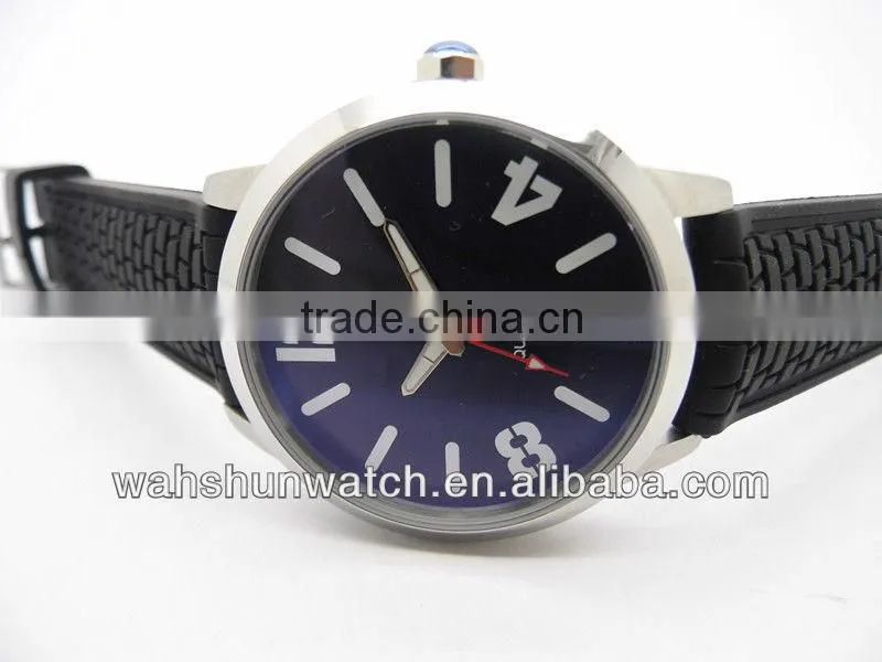 2013 best selling fashion quartz brands japan movt black watch with white numbers