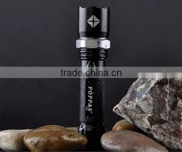 Big Discount Police LED Flashlight W/ 3W XP-E R2 LED Bulbs 18650 Rechargeable Waterproof Tactical Police Torch POPPAS- 809