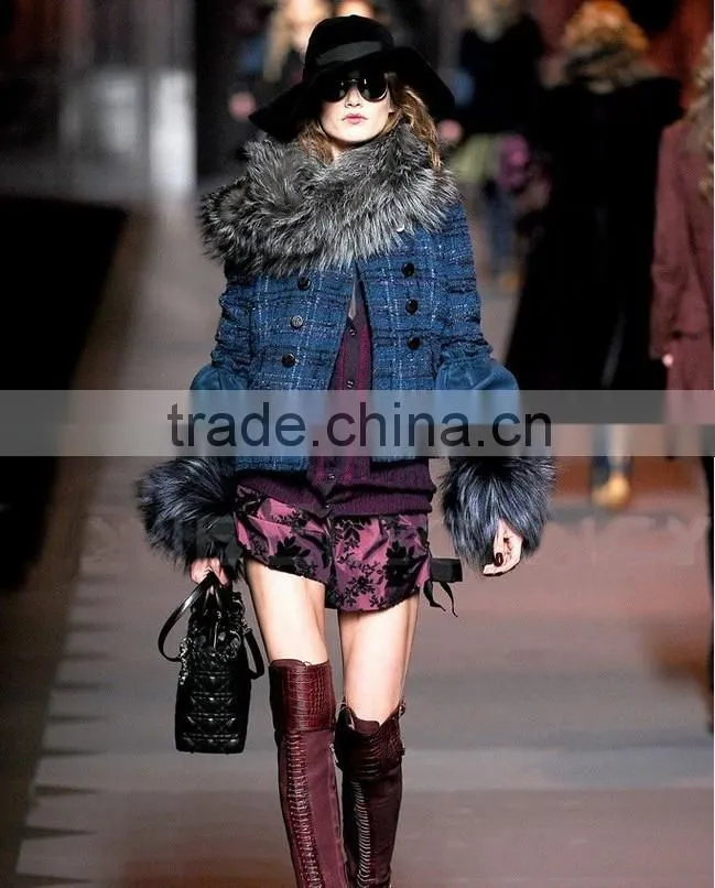 new style real sliver fox fur scarf/high fashion shiny style fur scarf for ladies