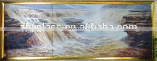 Beautiful Scenery Hanging Glass Wall Krishna Glass Painting