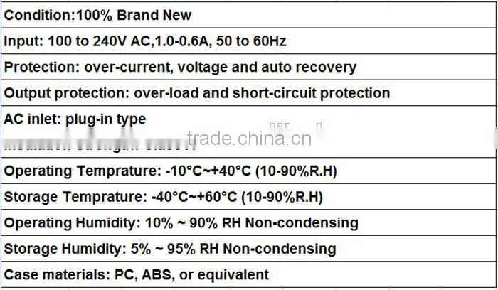 high quality19v 3.16a 5.5*2.5mm 60w laptop power adapter for Fujitsu
