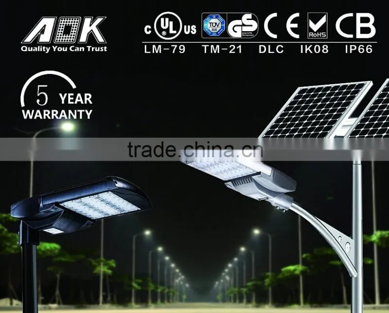5years Warranty MW Driver IP65 120W Solar power LED Street Light