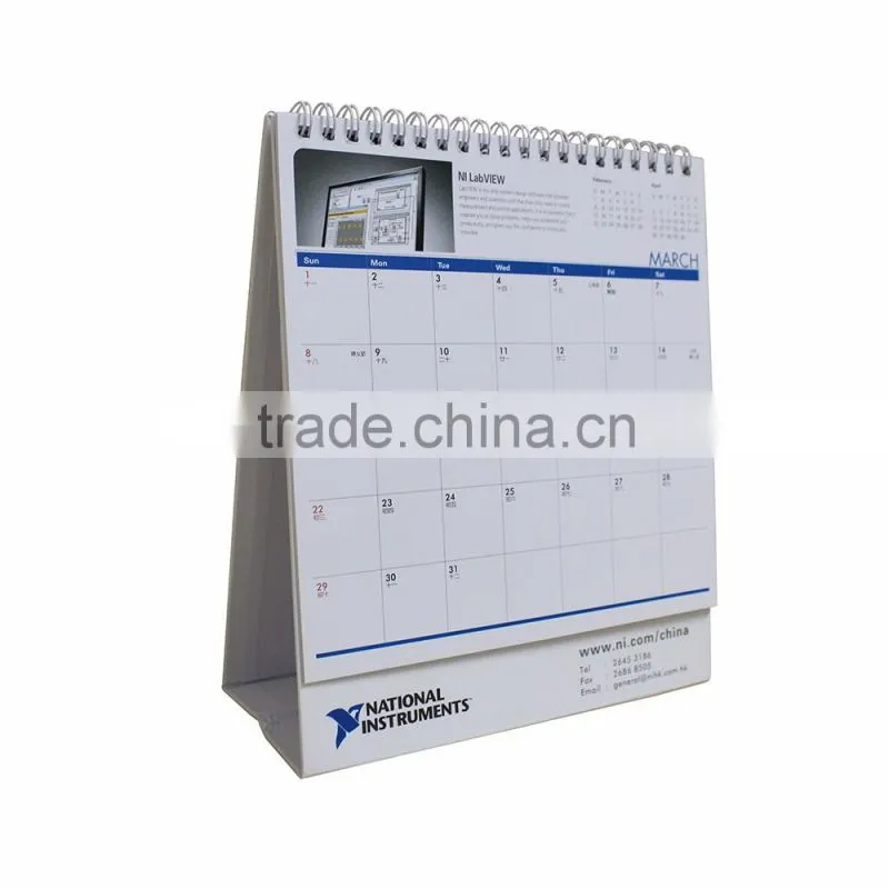 Wholesale monthly english desktop calendar printing