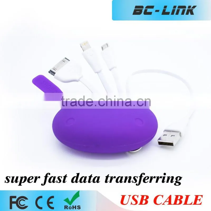 Micro-USB USB Type and Mobile Phone Use 3 in 1 charger cable