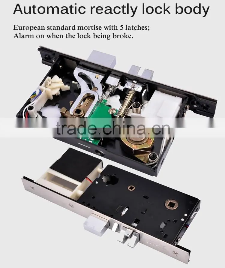 zinc alloy stainless steel free software M1 intelligent rfid hotel locks system
