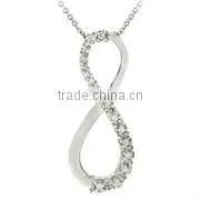 925 Sterling Silver Infinity Necklace Infinity Pendant Infinity Necklace Jewelry