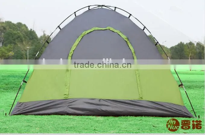 3 person Fiberglass Pole Double-door-layer camping tent