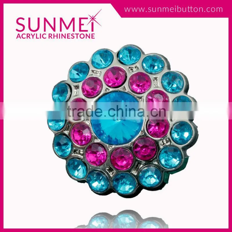 Fashion Style Shinny Rhinestone Garment Accessories Button Earrings